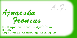 ajnacska fronius business card
